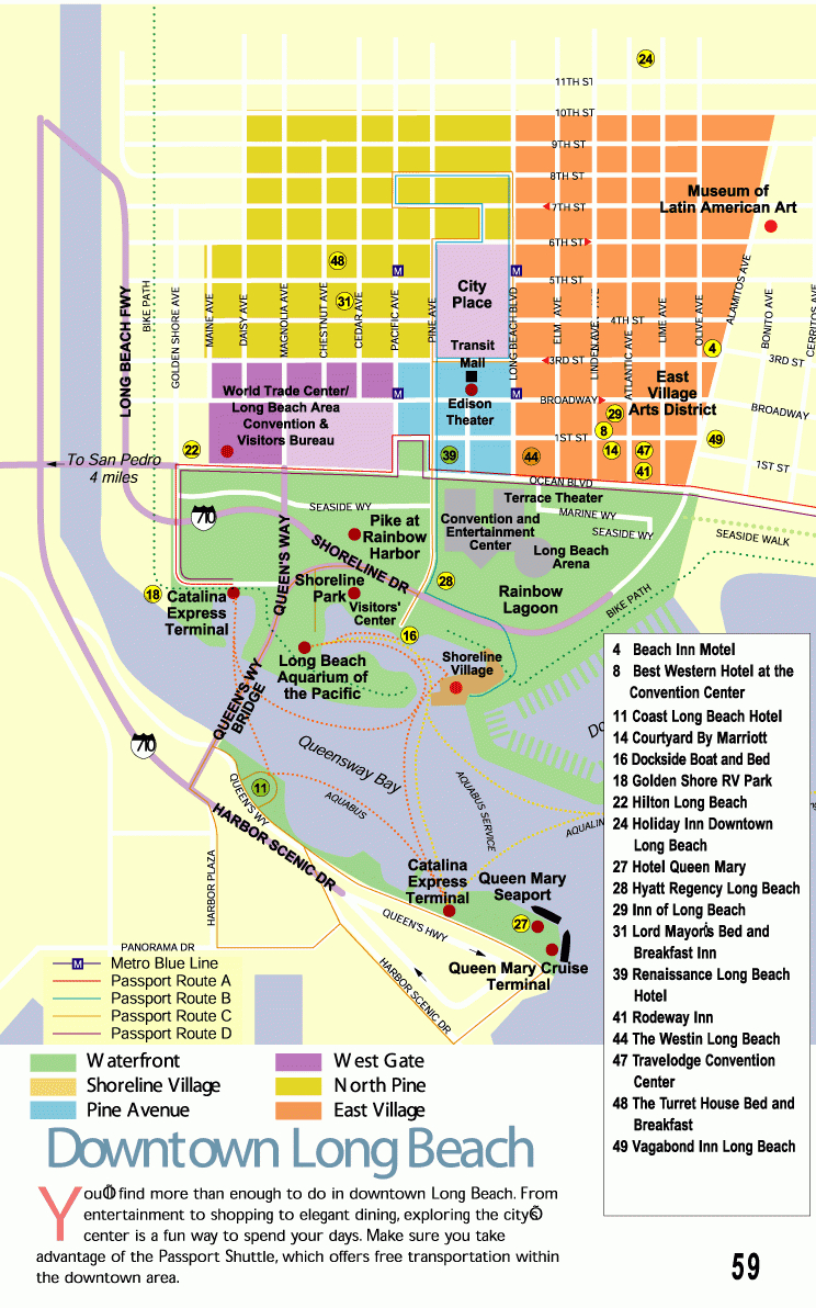 Long Beach, California Map with regard to Map of Downtown Long Beach Ca