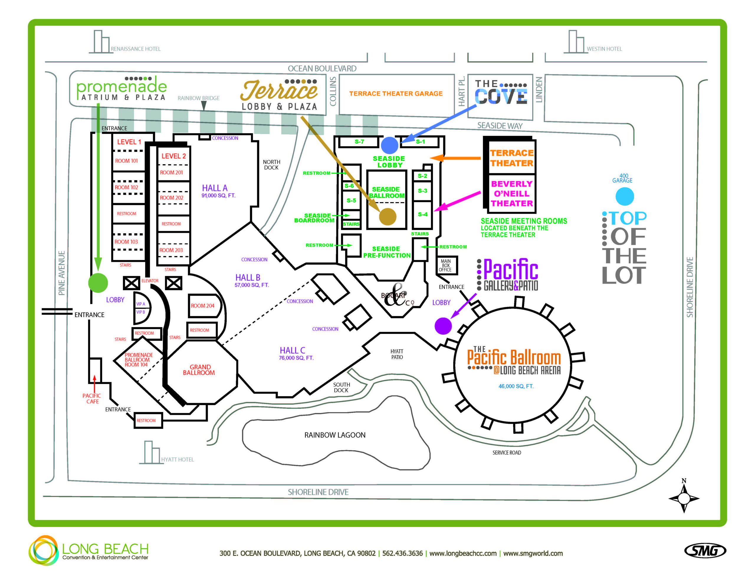 Long Beach Convention &amp;amp; Entertainment Center | Visit Long Beach intended for Long Beach Convention Center Map