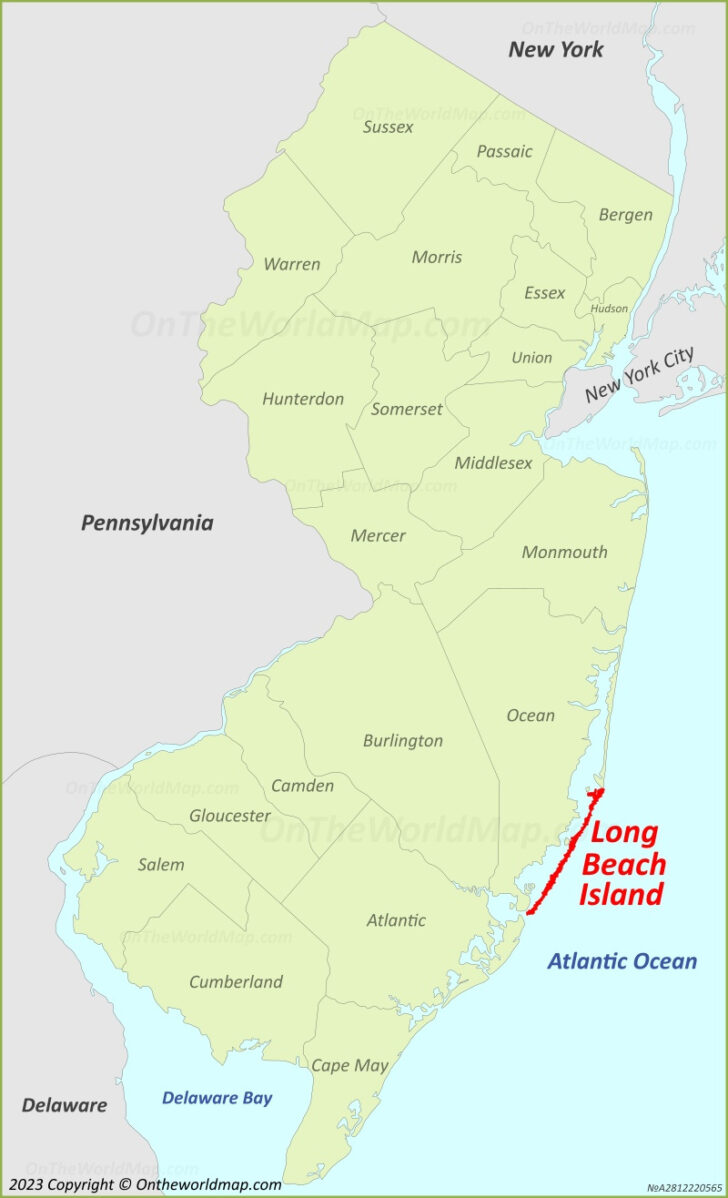 Long Beach Island New Jersey Map