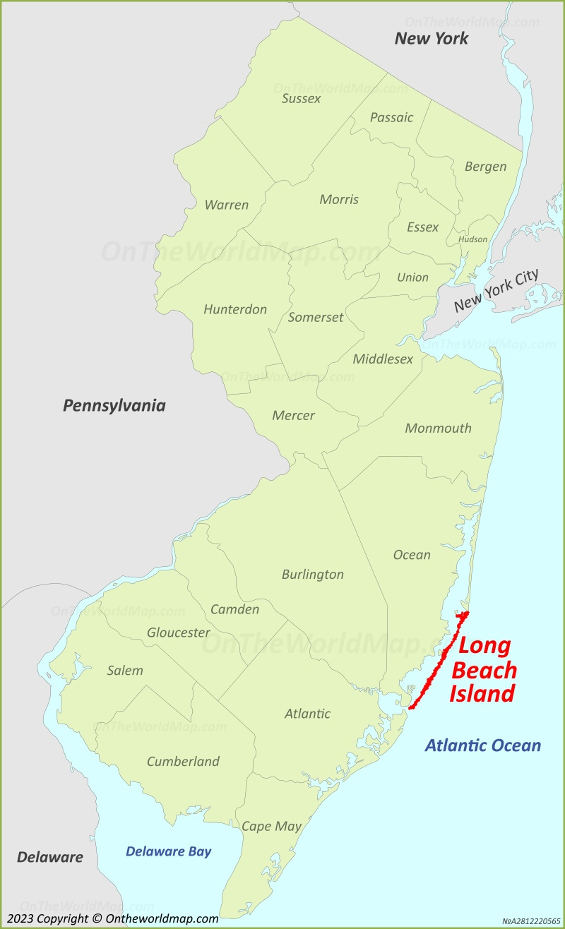 Long Beach Island Map | New Jersey, U.s. | Detailed Maps Of Long within Long Beach Island New Jersey Map