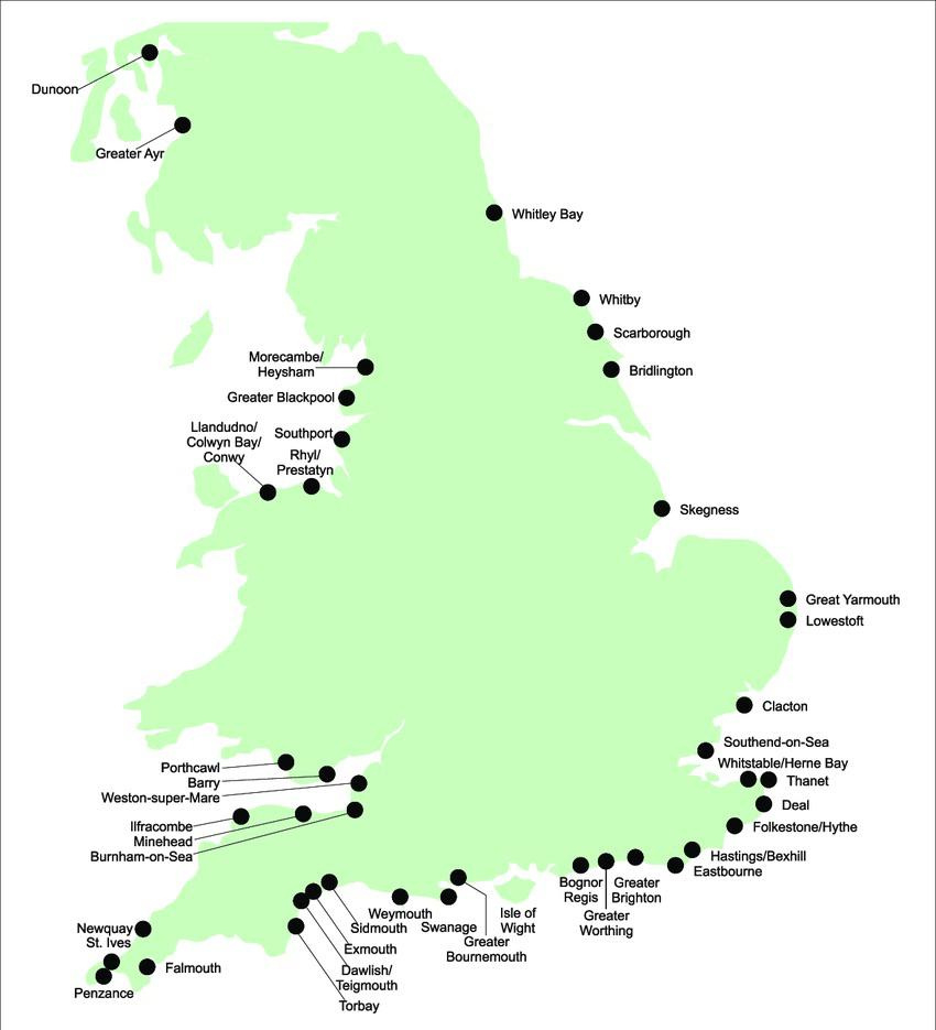Looking For Map Of All Uk Seaside Towns, Villages And Beaches. But with Map Of Beaches Along East Coast