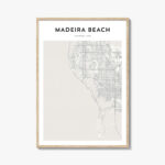 Madeira Beach Map Poster, Madeira Beach Map Print, Madeira Beach In Map Of Florida Madeira Beach