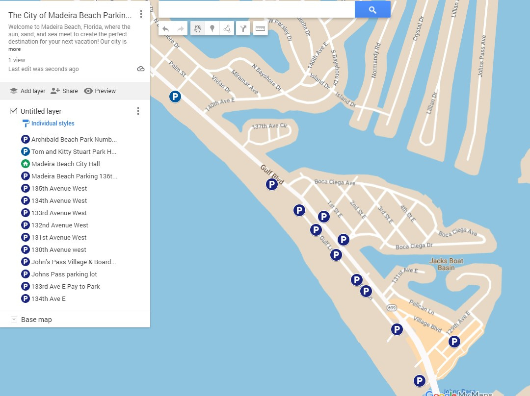 Madeira Beach Parking Map - Madeira Beach, Fl pertaining to Map of Madeira Beach Florida