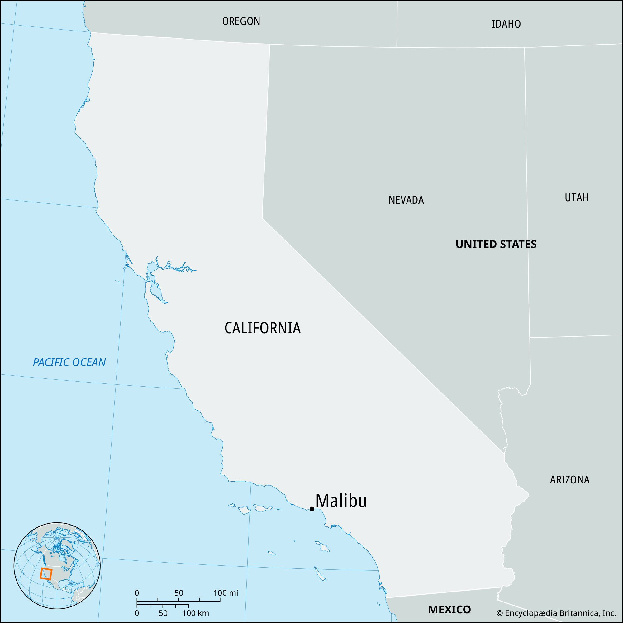 Malibu | California, Map, &amp;amp; History | Britannica in Map of Malibu Beach California