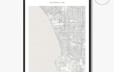 Manhattan Beach Map Poster, Manhattan Beach Map Print, Manhattan with Map of Manhattan Beach California