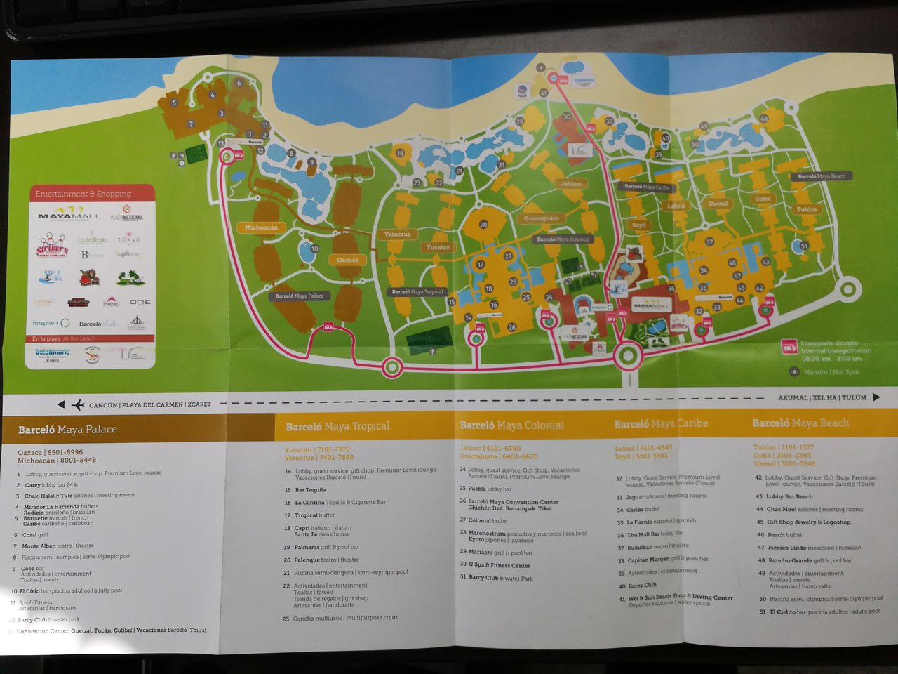 Map – Bilde Av Barceló Maya Beach - All Inclusive I Barcelo Maya throughout Map Of Barcelo Maya Beach