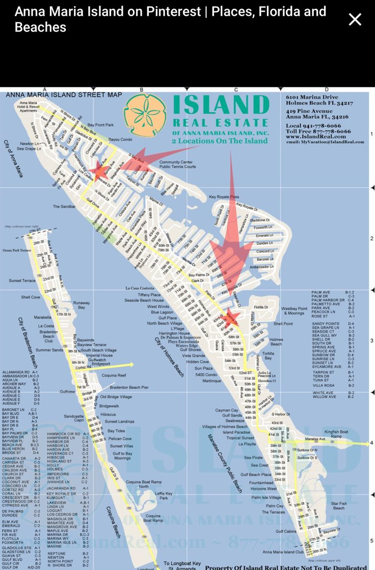 Map Of Anna Maria Island, Florida intended for Map of Florida West Coast Anna Maria Island