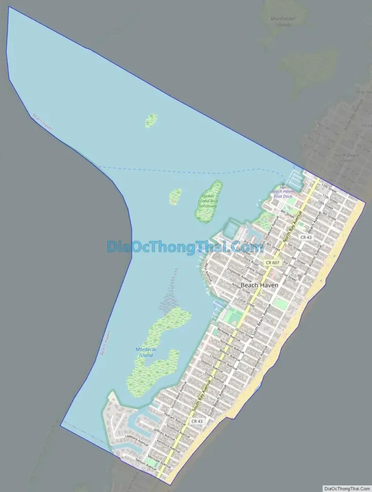 Map of Beach Haven Nj