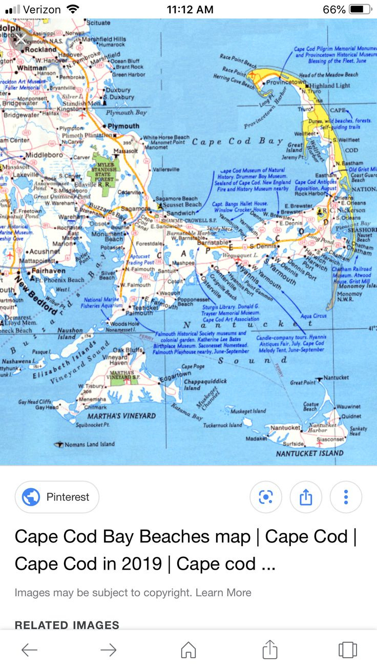 Map Of Cape Cod Vacation Spots intended for Map of Beaches in Massachusetts