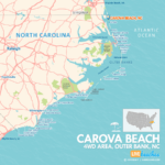 Map Of Carova Beach, North Carolina   Live Beaches Pertaining To Map Of Carova Beach Nc