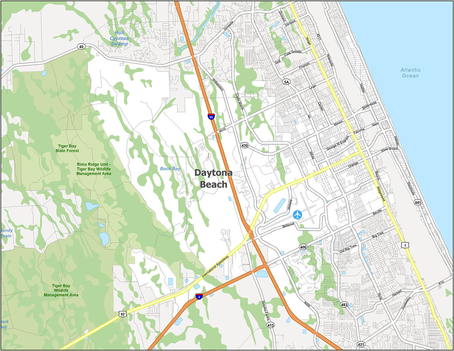 Map Of Daytona Beach, Florida - Gis Geography inside Daytona Beach Florida Google Maps