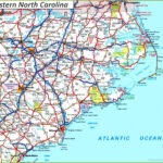Map Of Eastern North Carolina (Coastal Plain)   Ontheworldmap Inside North Carolina Beach Towns Map