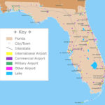 Map Of Florida Airports Regarding Map Of Florida East Coast Airports