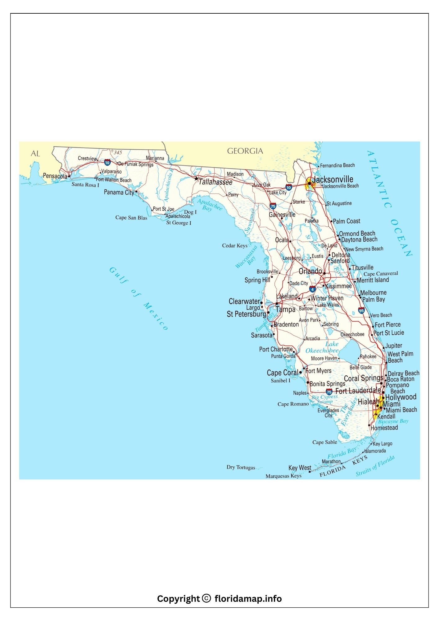 Map Of Florida Gulf Coast With University & Beaches with regard to Map Of Florida Gulf Coast Side
