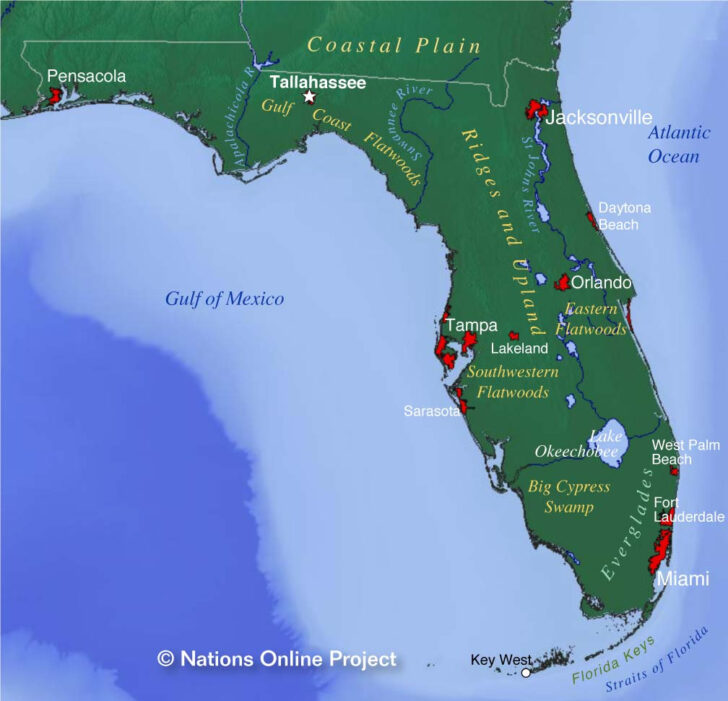 Google Map of Florida East Coast