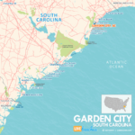 Map Of Garden City, South Carolina   Live Beaches For Garden City Beach Sc Map