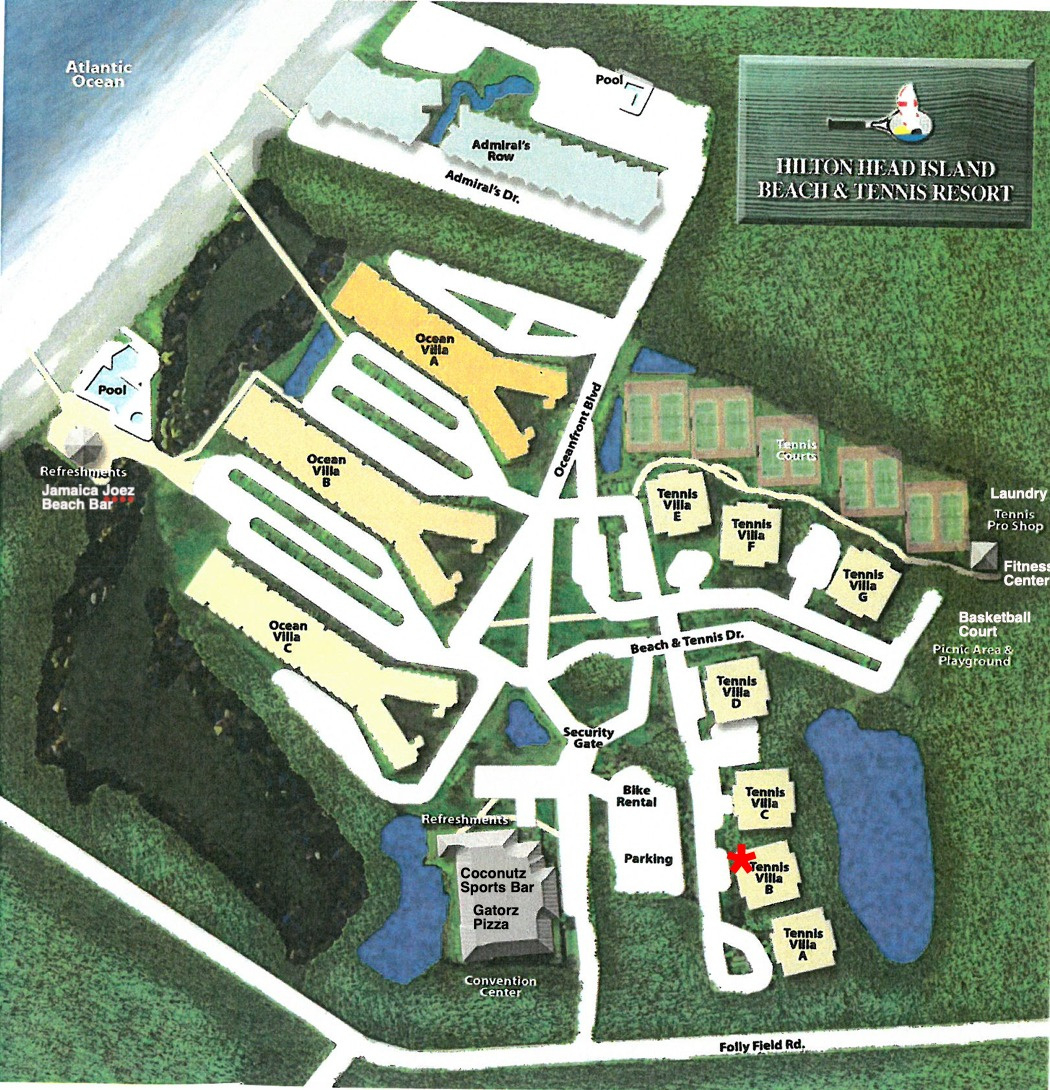 Map Of Hilton Head Beach &amp;amp; Tennis Resort for Hilton Head Beach and Tennis Map