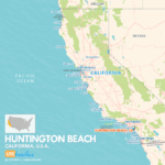 Map Of Huntington Beach, California   Live Beaches Inside Huntington Beach Ca On Map