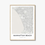 Map Of Manhattan Beach Print, Manhattan Beach Map Gift, Manhattan Inside Map Of Manhattan Beach California