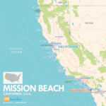 Map Of Mission Beach, California   Live Beaches For Map Of Mission Beach Ca