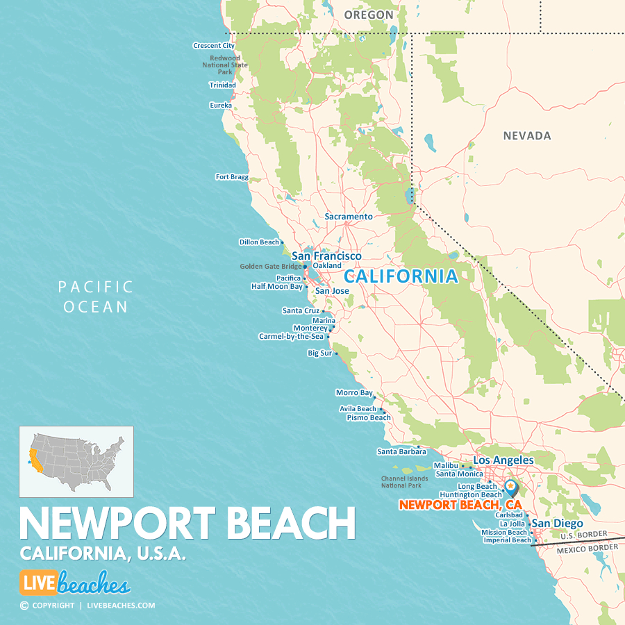 Map Of Newport Beach, California - Live Beaches in Newport Beach California on Map