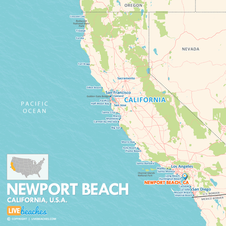 Map of Newport Beach California