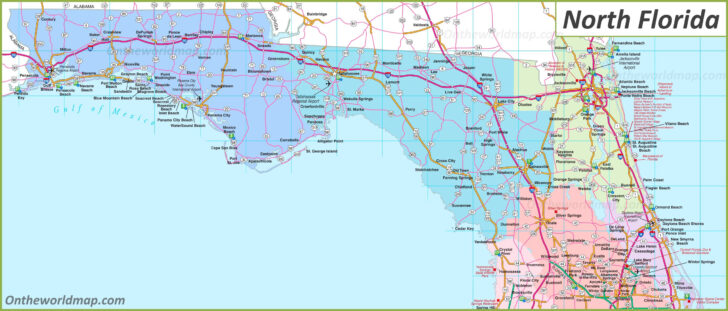 Map of Northern Florida East Coast