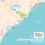 Map Of North Myrtle Beach, South Carolina   Live Beaches For Map Of North Myrtle Beach Hotels