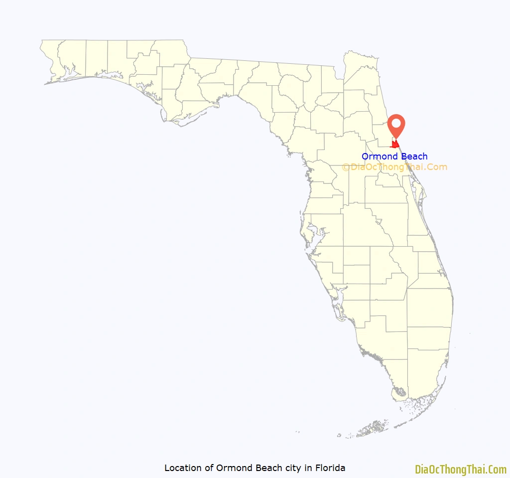 Map Of Ormond Beach City - Thong Thai Real with regard to Map Of Florida Ormond Beach
