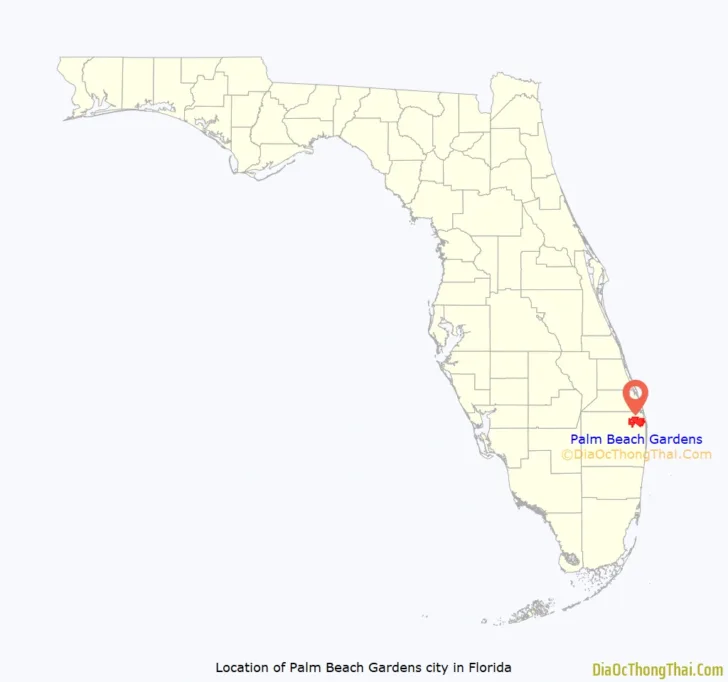 Palm Beach Gardens on Map