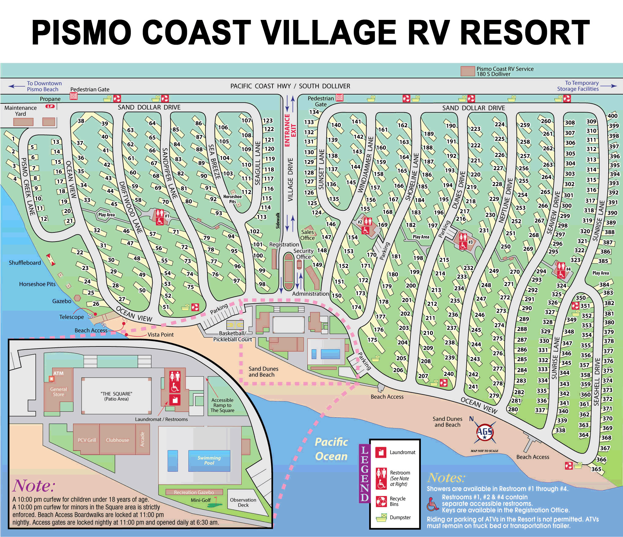 Map Of Pismo Beach Hotels intended for Map of Pismo Beach Hotels