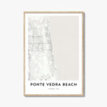 Map Of Ponte Vedra Beach Print, Ponte Vedra Beach Map Gift, Ponte For Ponte Vedra Beach Florida Map