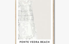 Map Of Ponte Vedra Beach Print, Ponte Vedra Beach Map Gift, Ponte regarding Map Of Florida Ponte Vedra Beach