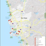 Map Of San Diego, California   Gis Geography For San Diego California Beaches Map