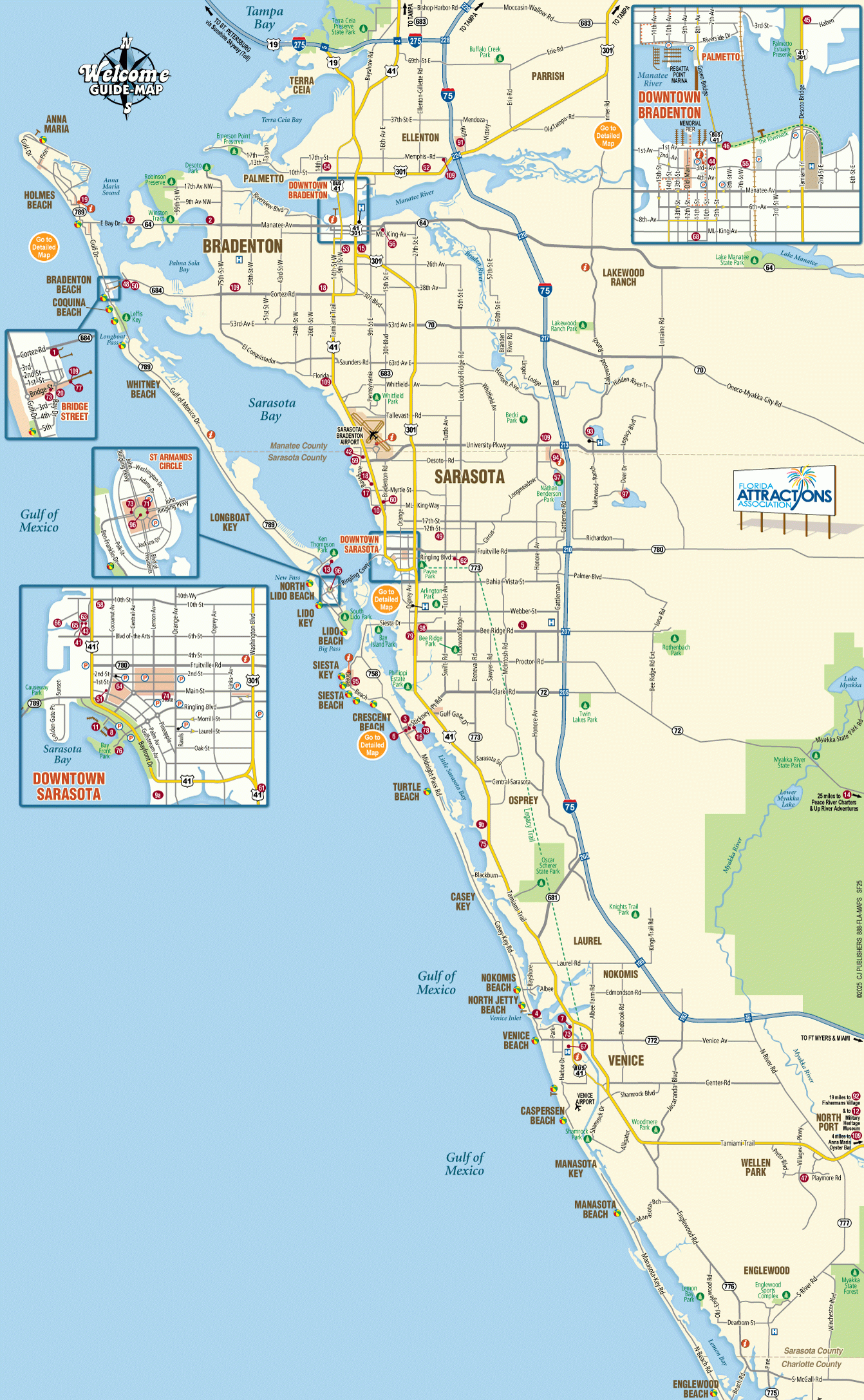 Map Of Sarasota And Bradenton Florida - Welcome Guide-Map To with Map Of Bradenton Beach Florida