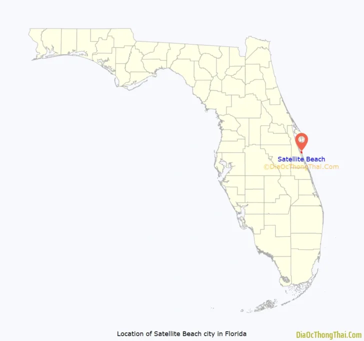 Map of Satellite Beach Florida