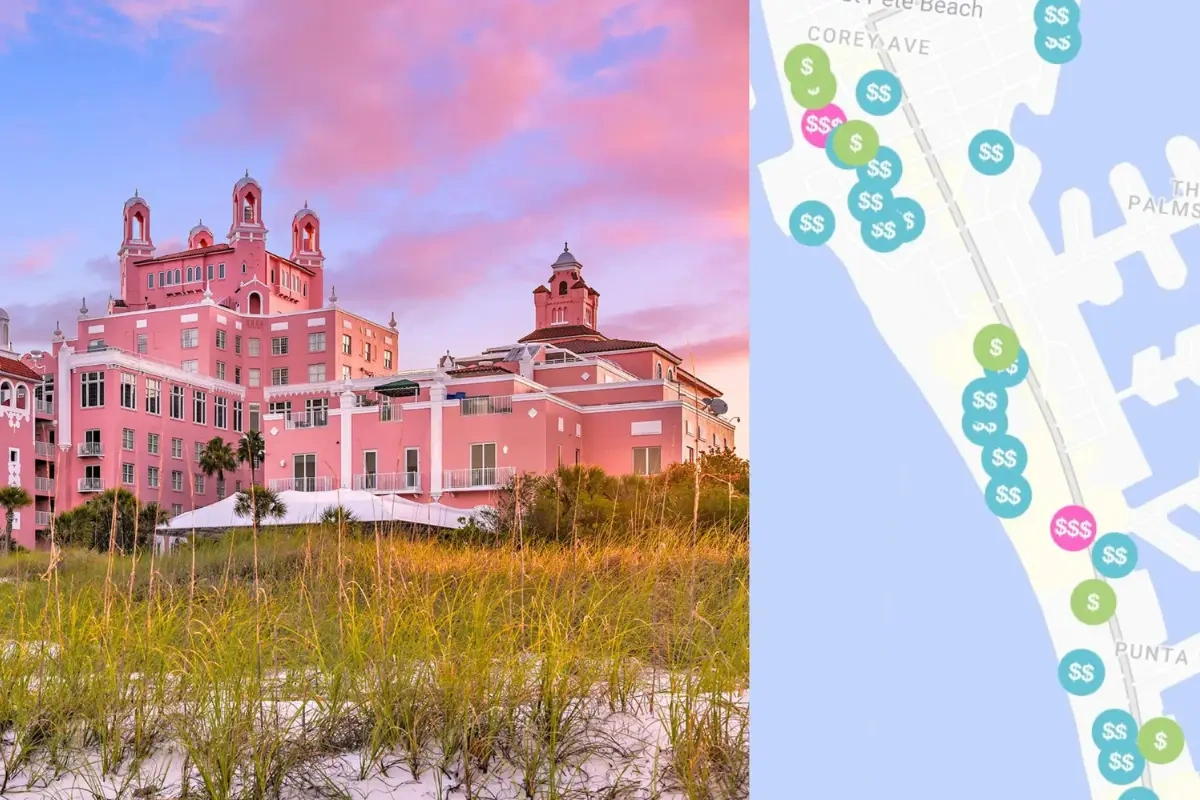 Map Of St Pete Beach Hotels | Based On Your Budget for St Pete Beach Hotels Map