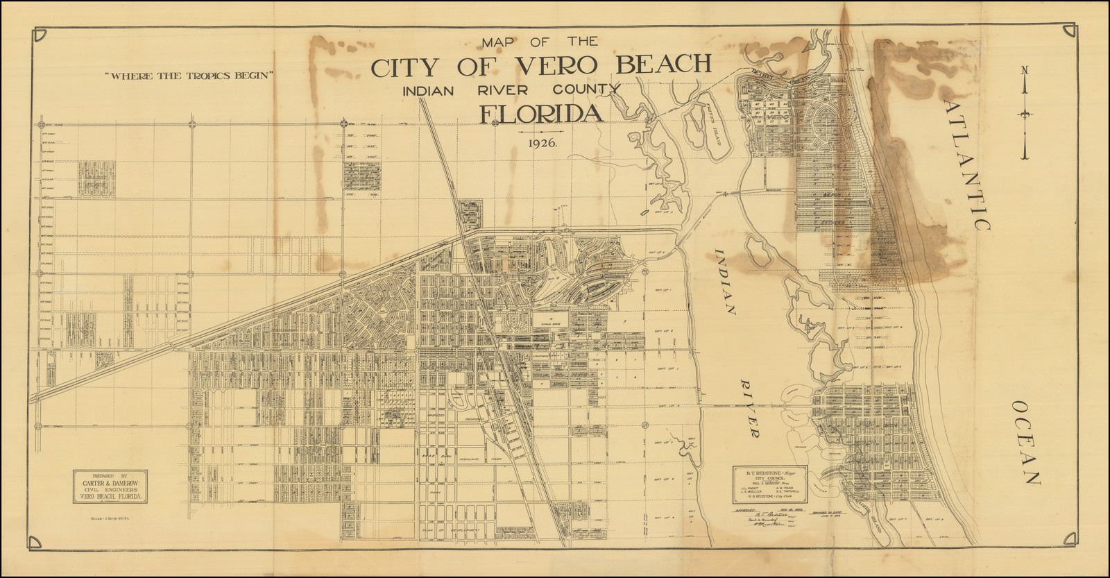 Map Of The City Of Vero Beach Indian River County Florida - Barry regarding Street Map Of Vero Beach Florida