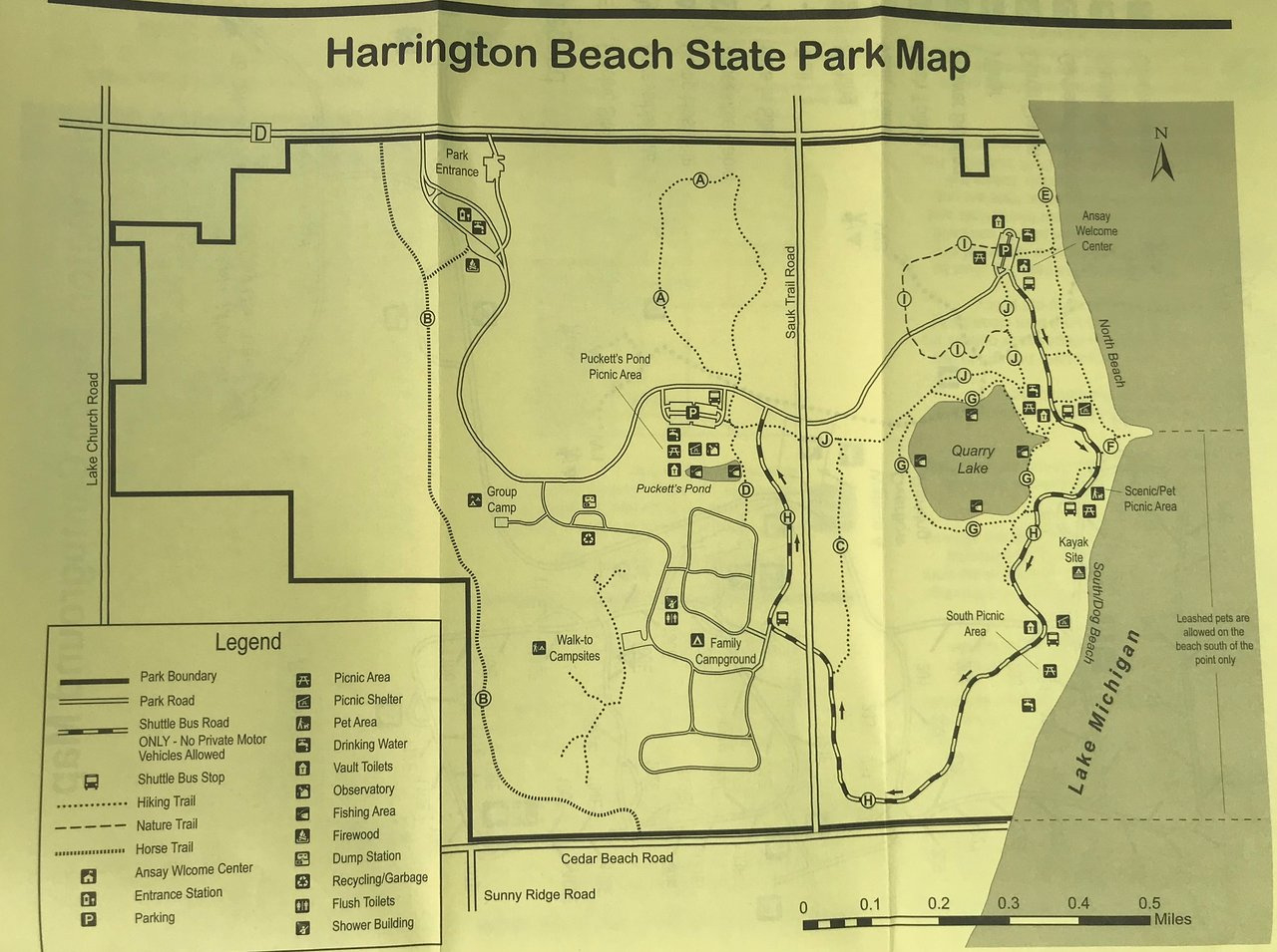 Map Of The Park (Harrington Beach State Park In Belgium, Wisconsin intended for Harrington Beach State Park Map