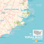 Map Of Topsail Beach, North Carolina   Live Beaches Inside Map Of Topsail Beach Nc
