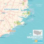 Map Of Wilmington, North Carolina   Live Beaches Inside Map Of Wilmington Beach Nc