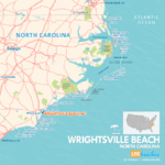 Map Of Wrightsville Beach, North Carolina   Live Beaches Intended For Kure Beach North Carolina Map