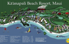 Map Roll Fold - Ka'Anapali Beach Resort Association inside Map of Kaanapali Beach Hotels