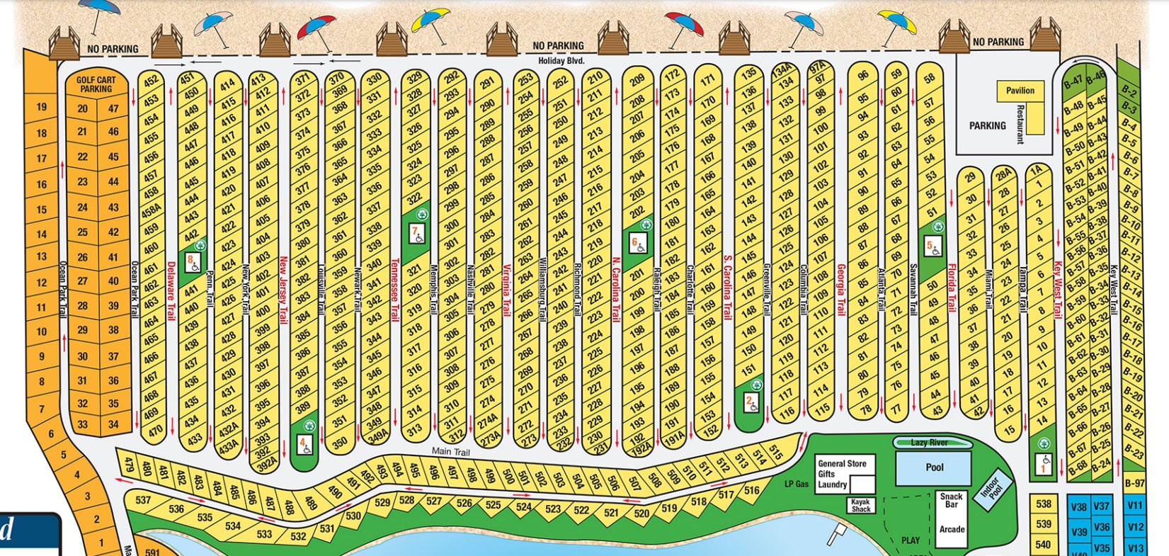 Map Test - Myrtle Beach Travel Park pertaining to Myrtle Beach Travel Park Map