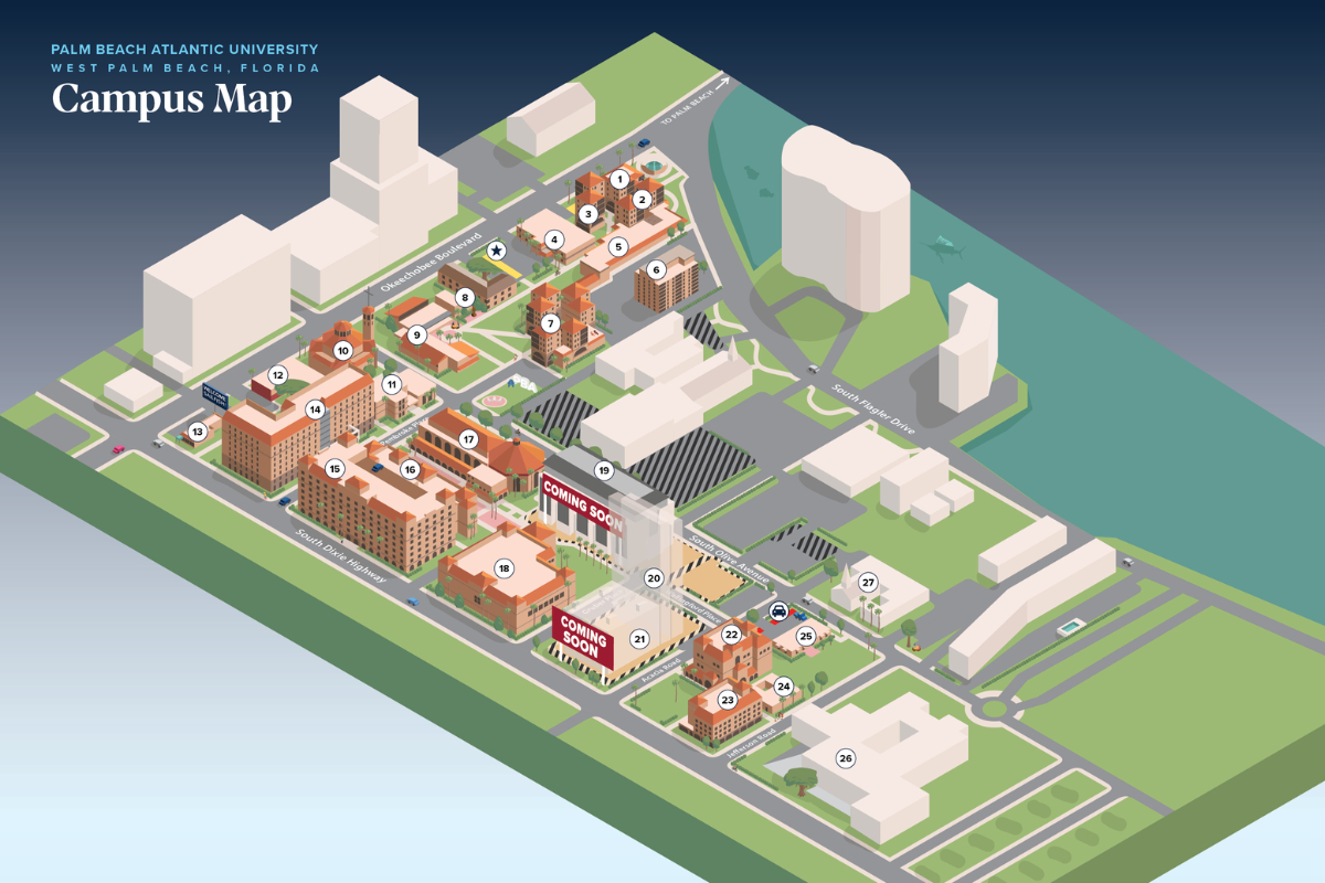 Maps &amp;amp; Directions | Pba • Palm Beach Atlantic University for Palm Beach Atlantic University Map