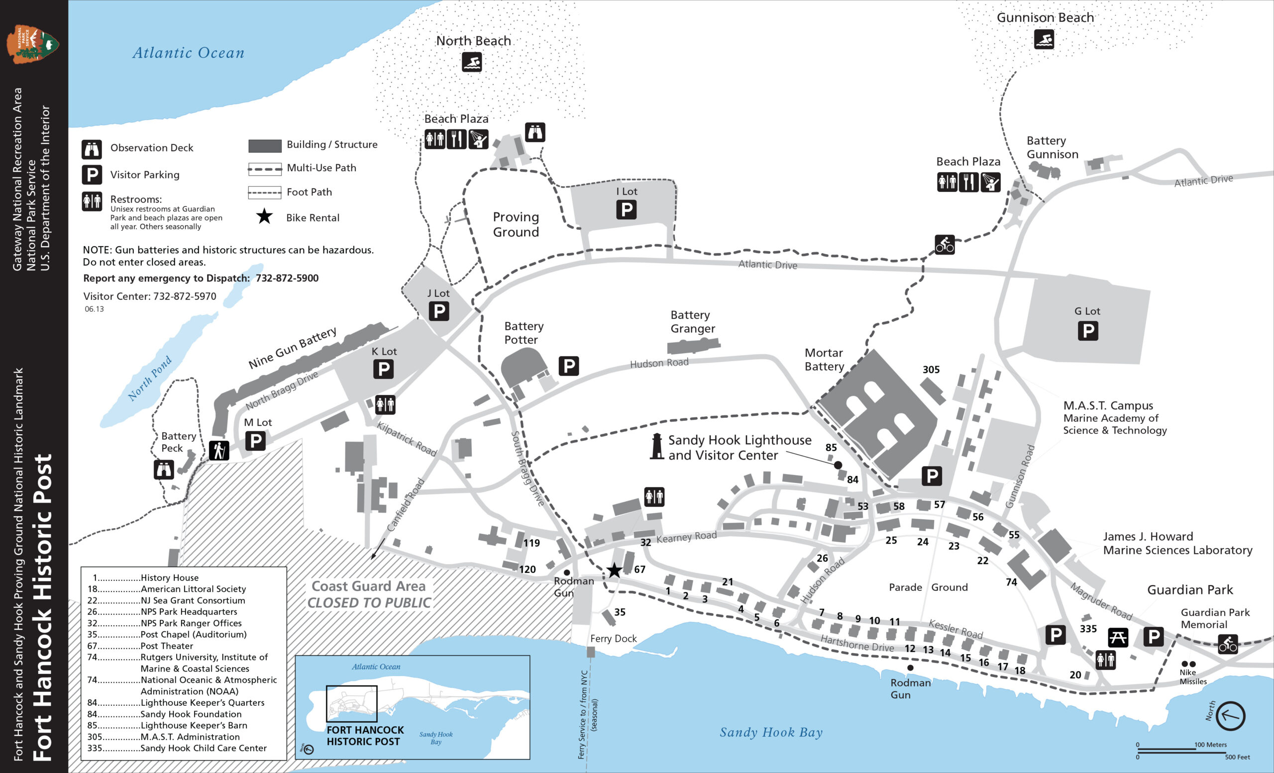 Maps For Sandy Hook Unit - Gateway National Recreation Area (U.s. inside Sandy Hook Nj Beach Map