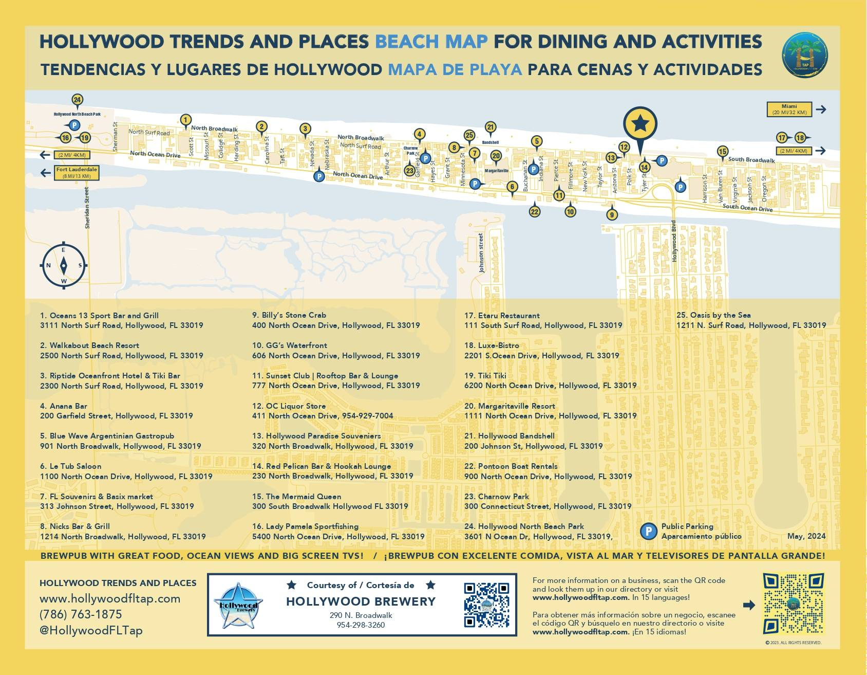 Maps &amp;amp; Info - Hollywood Tap (Trends And Places) for Map Of Hollywood Beach Florida