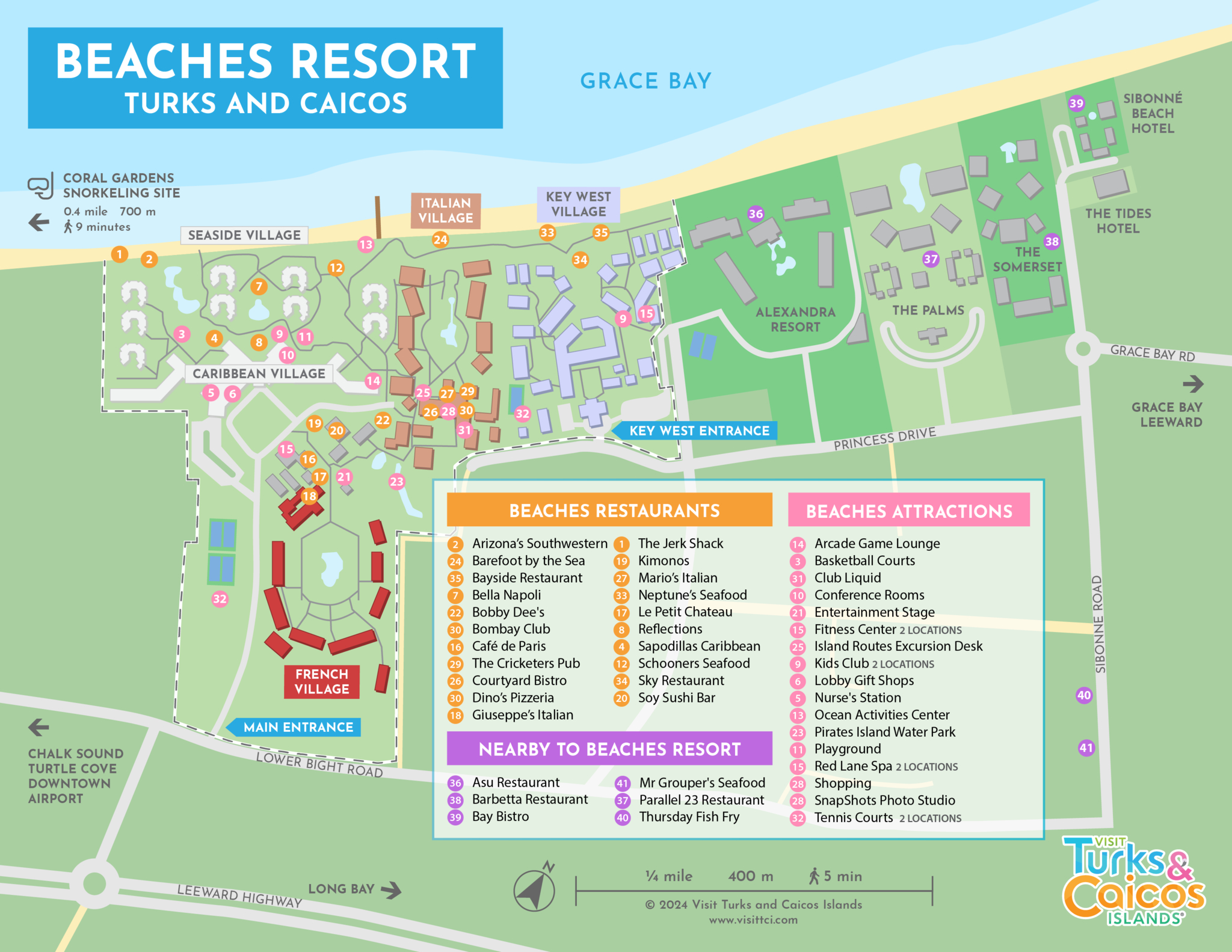 Maps Of Providenciales | Visit Turks And Caicos Islands pertaining to Beaches Turks and Caicos Map of Resort