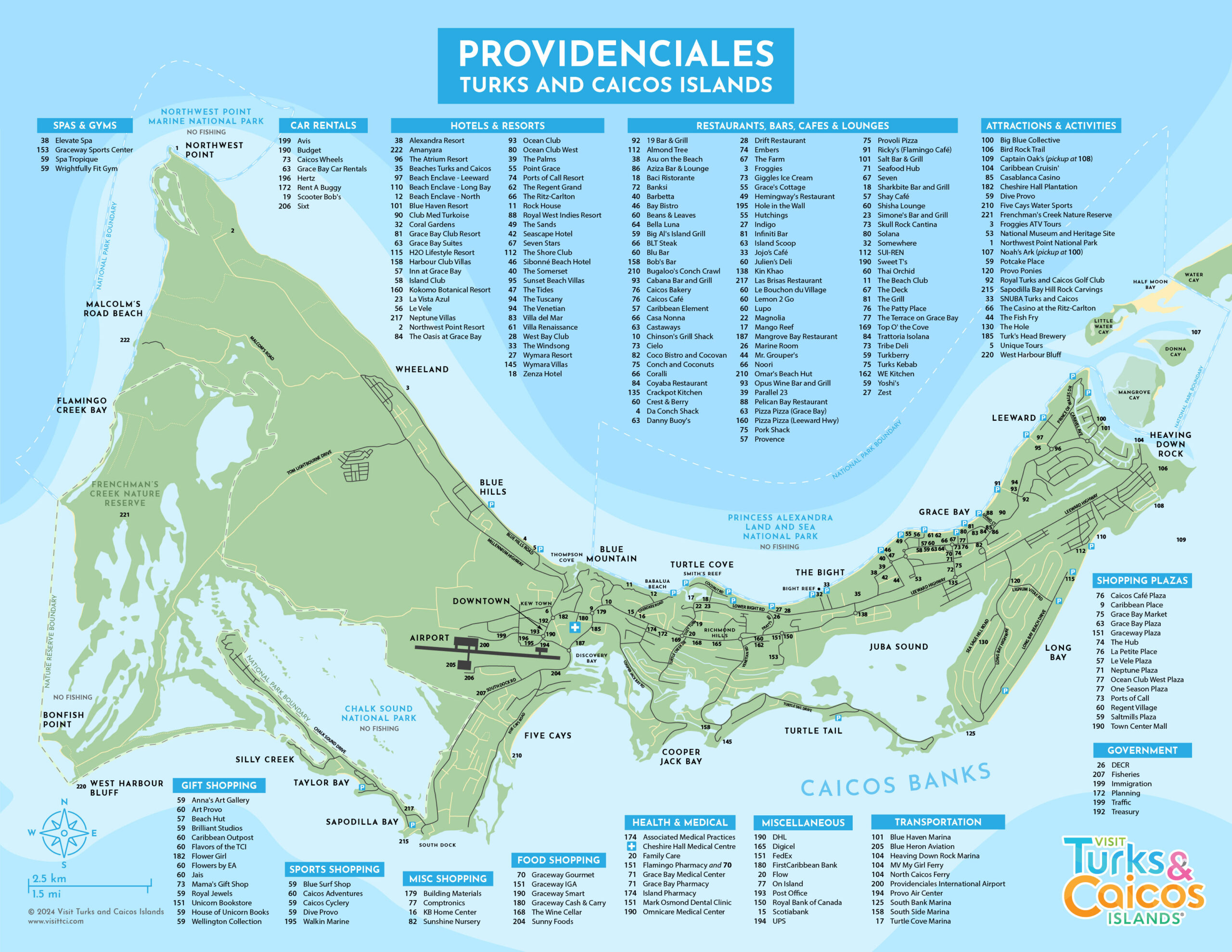 Maps Of Providenciales | Visit Turks And Caicos Islands pertaining to Turks and Caicos Beach Map