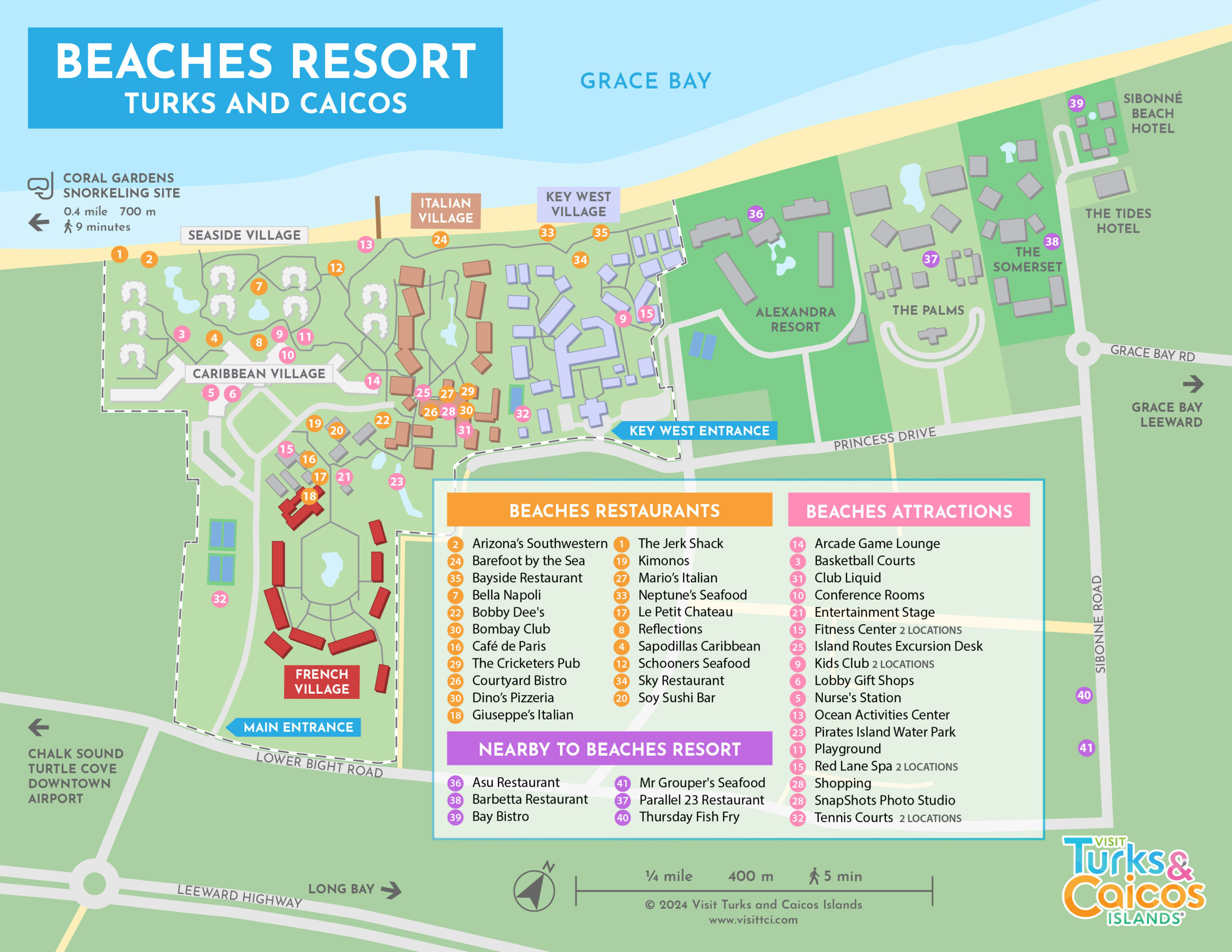 Maps Of Providenciales | Visit Turks And Caicos Islands within Turks and Caicos Beach Map